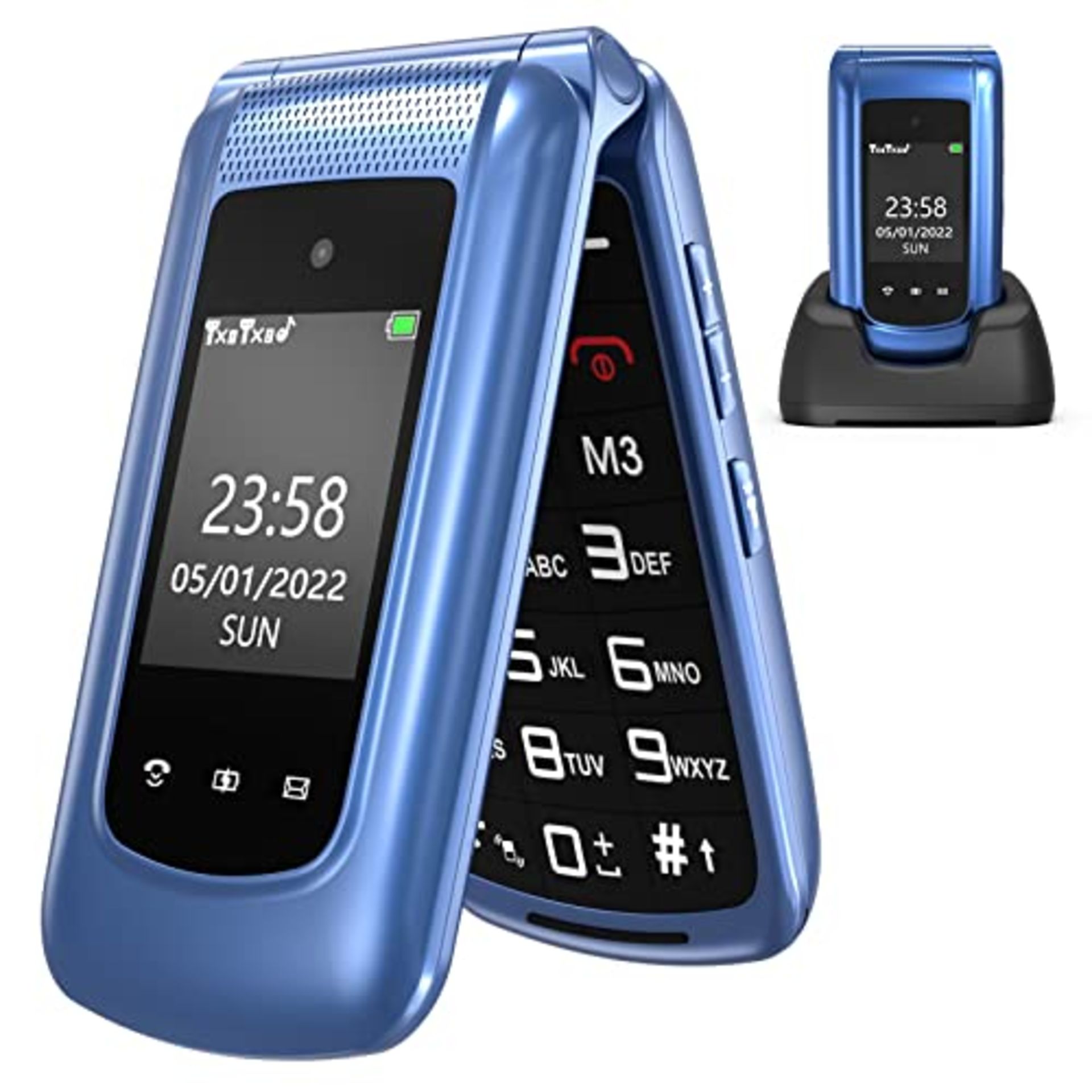 RRP £45.65 CHAKEYAKE 2G Flip Phones Unlocked Sim Free Mobile Phone for Elderly