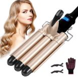 RRP £21.67 3 Barrel Hair Waver