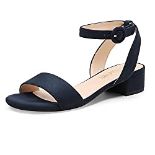 RRP £24.32 Dream Paris Womens Low Block Heel Sandals Open Toe