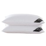 RRP £44.62 YZTEX 2 Pack Goose Feather and Down Pillows 100% Cotton