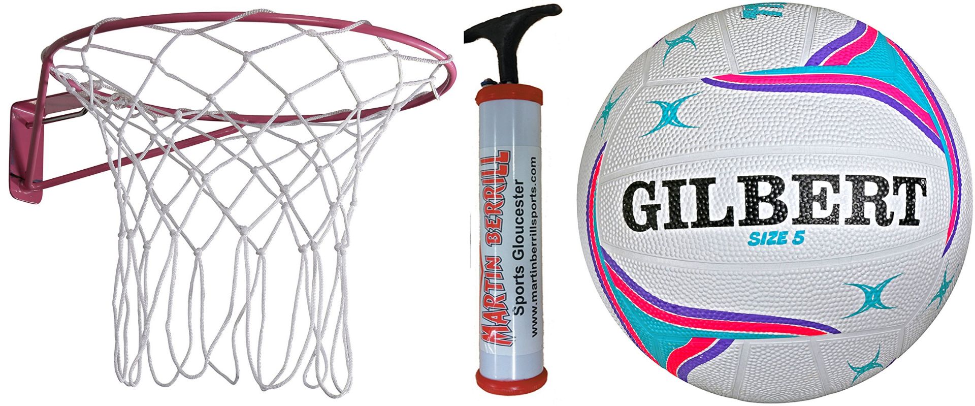 RRP £39.26 Gilbert Academy Wall Mounted Netball Ring Starter Set (Size 5)