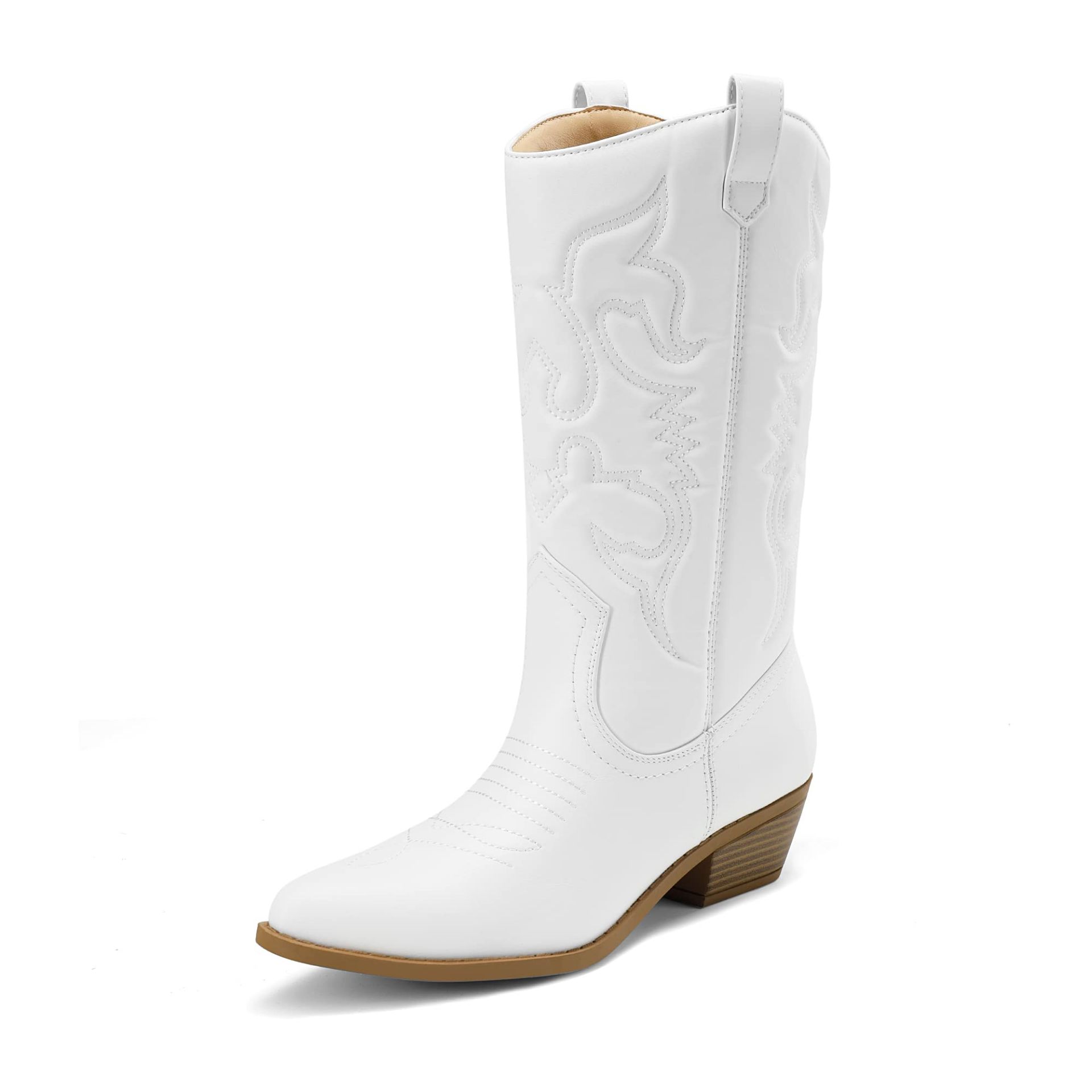 RRP £45.65 DREAM PAIRS Women's Cowboy Boots Pull On Cowgirl Boots