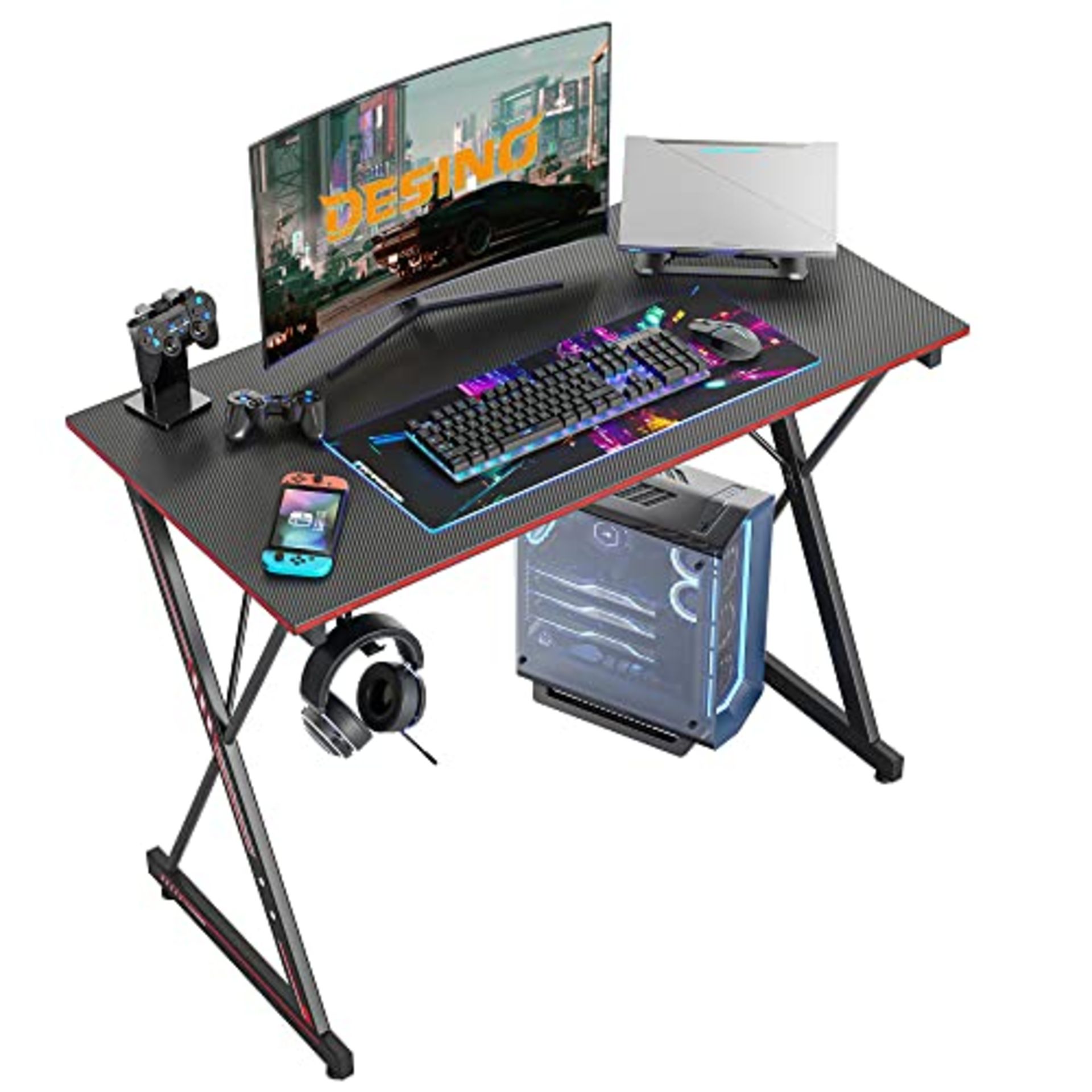 RRP £66.77 DESINO Gaming Desk 80 x 50 cm PC Computer Desk