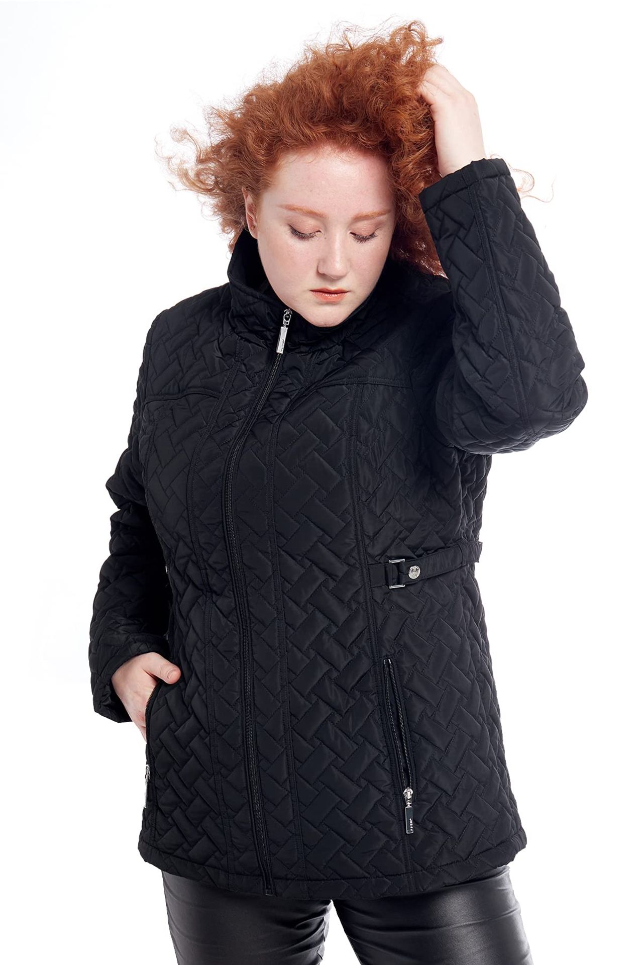 RRP £54.79 S P Y M Womens Diamond Quilted Jacket Lightweight Padding Coat with Pockets