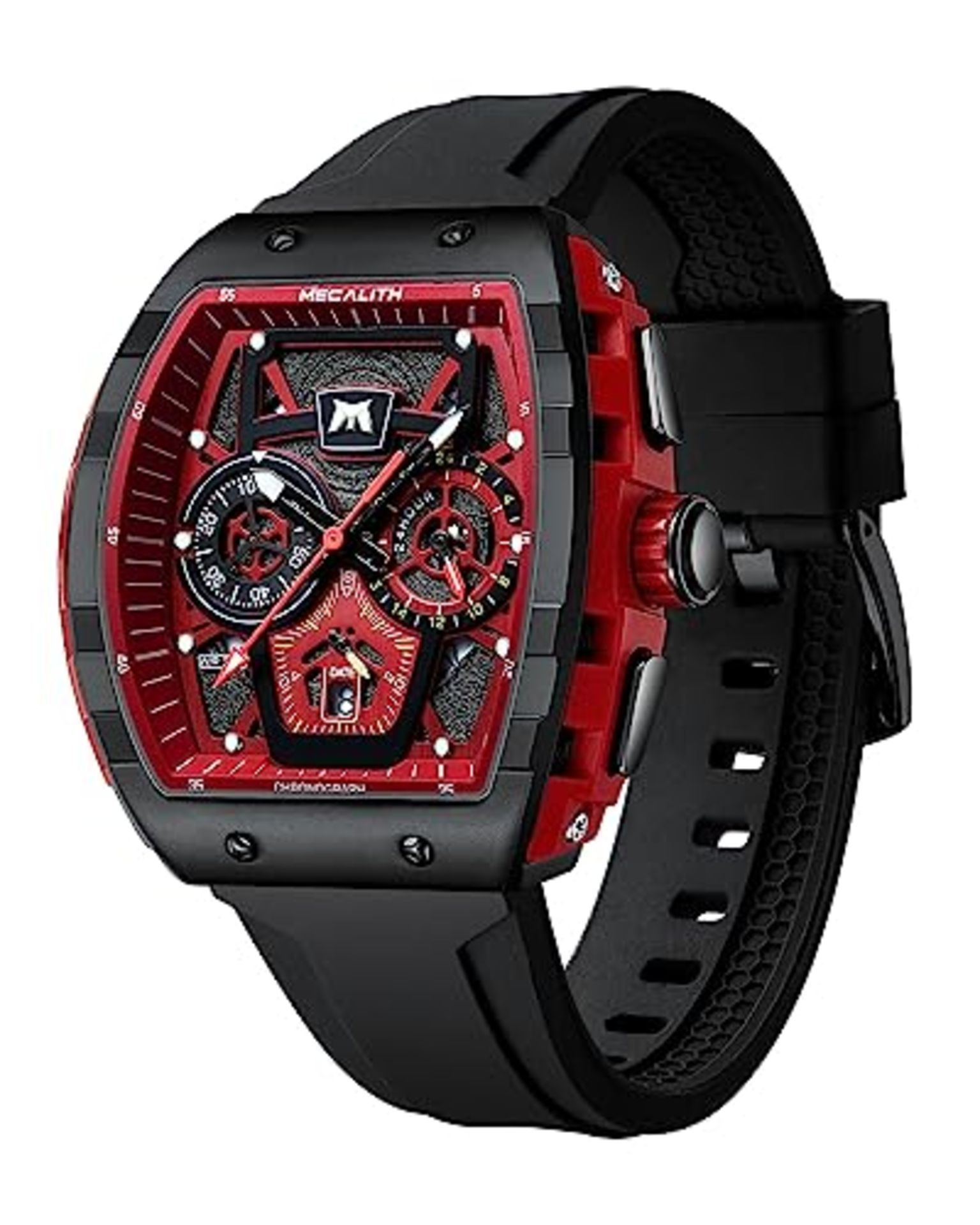 RRP £48.53 MEGALITH Mens Watches Black Sports Chronograph Wrist
