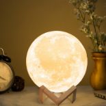 RRP £34.24 Methun 3D Moon Lamp with 7.1 Inch Wooden Base - Mothers Day LED Night Light