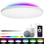 RRP £30.24 LUTW Smart LED Ceiling Light with RGB Backlight
