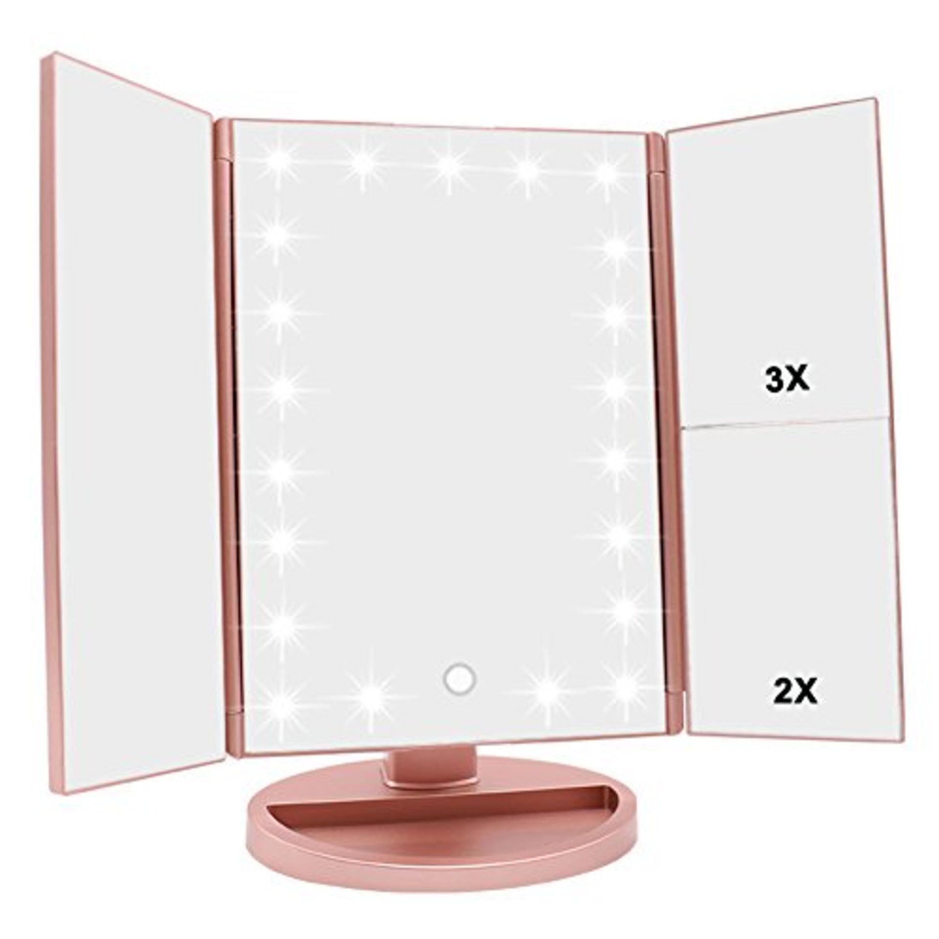 RRP £22.84 WEILY Tri-fold Vanity Mirror