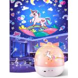 RRP £15.63 Night Light Kids Unicorn& Baby Night Light Projector