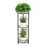 RRP £33.10 KAZITOO 3 Tier Metal Plant Stand Indoor Outdoor