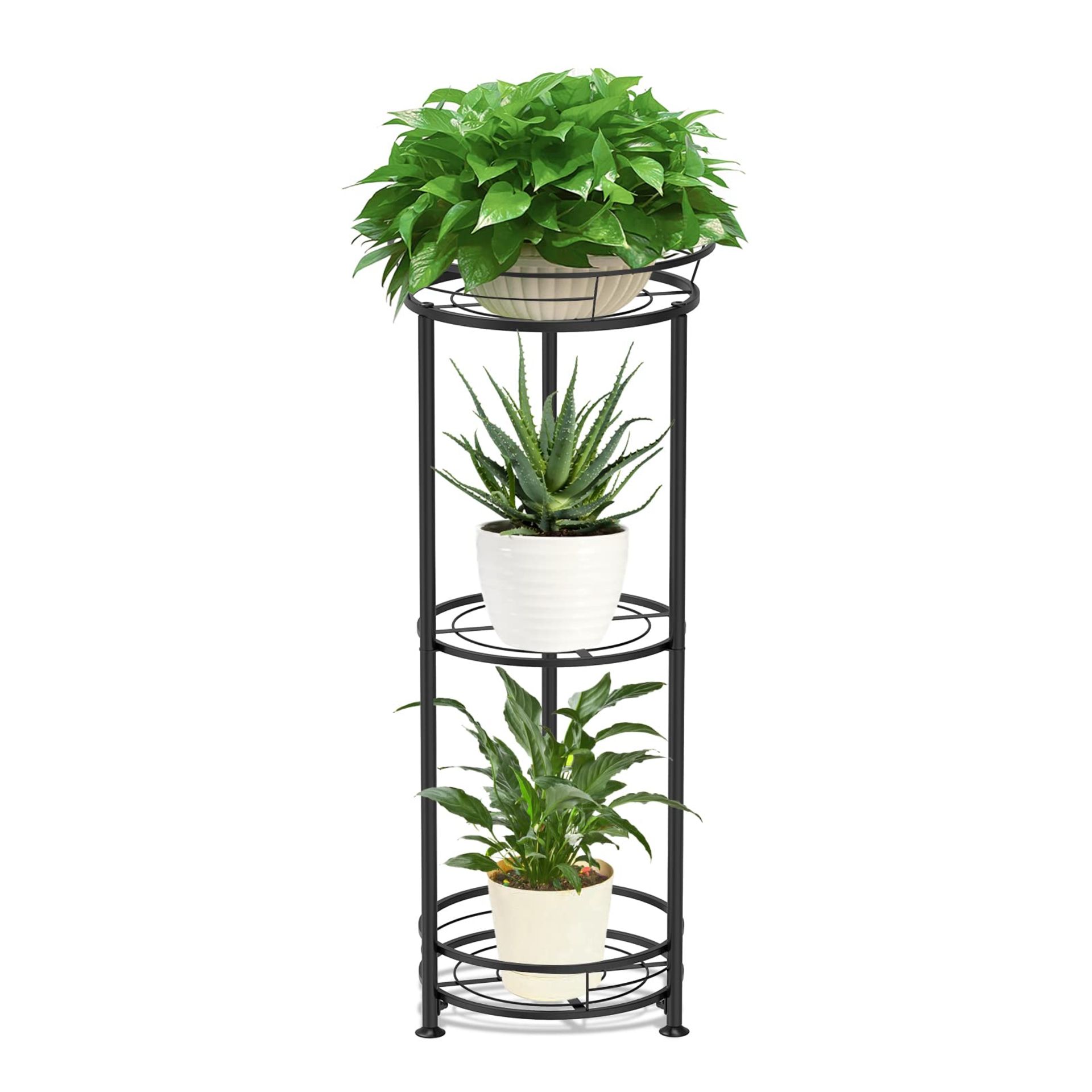 RRP £33.10 KAZITOO 3 Tier Metal Plant Stand Indoor Outdoor