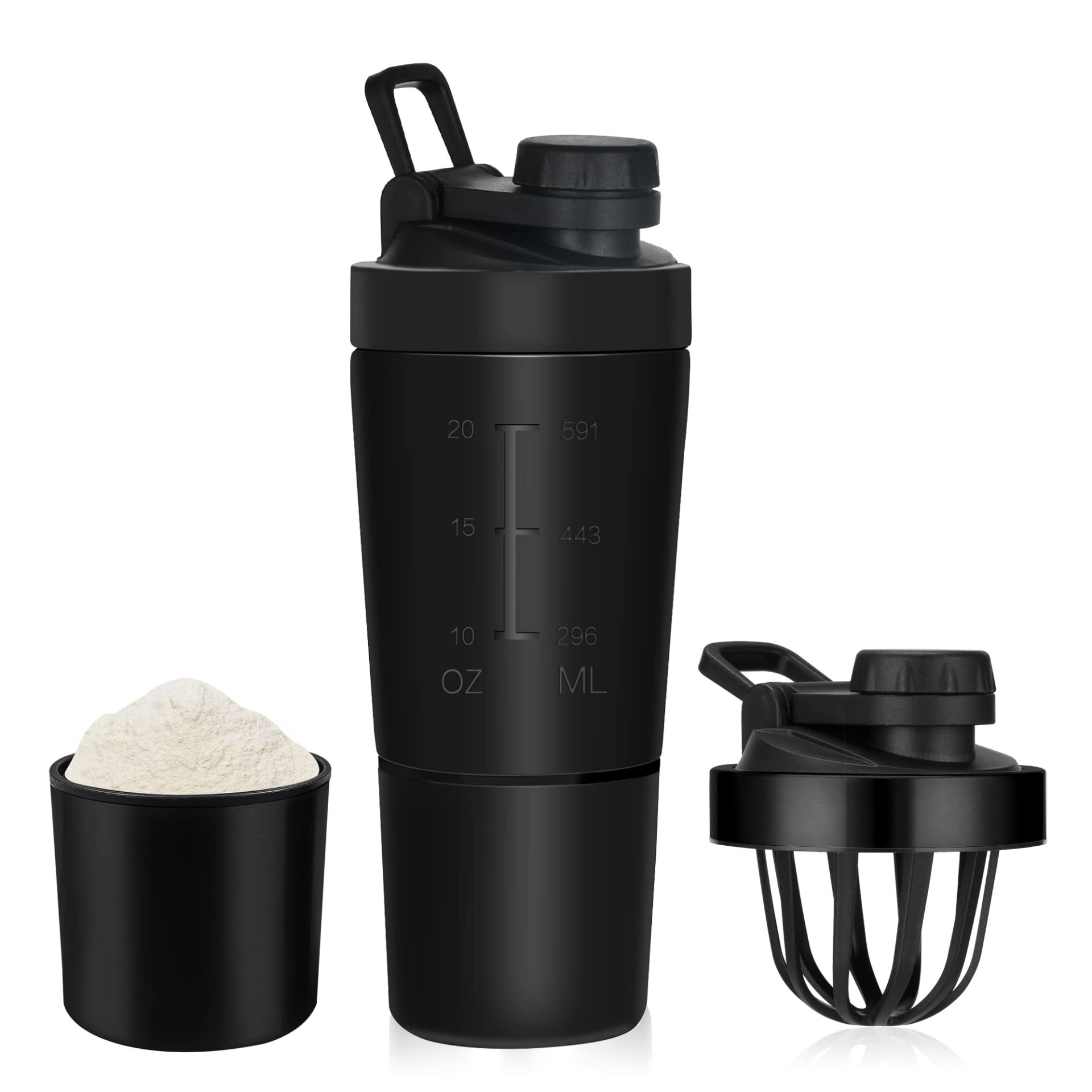 RRP £20.54 ROCKY&CHAO Protein Shaker Bottle with MixBall and Filter