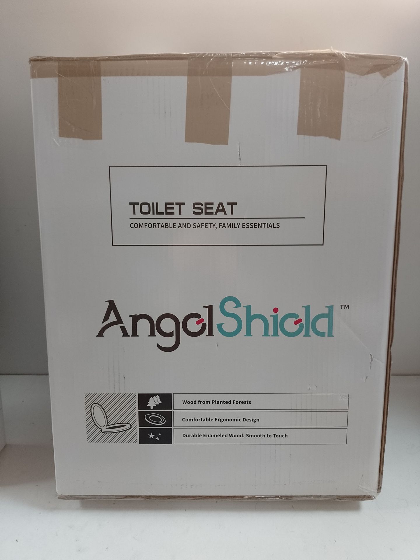 RRP £44.65 Angel Shield Wooden Toilet Seat with Adjustable Soft - Image 2 of 2