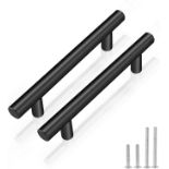 RRP £12.86 PinLin 10 Pack Black Kitchen Cupboard Handles 102mm