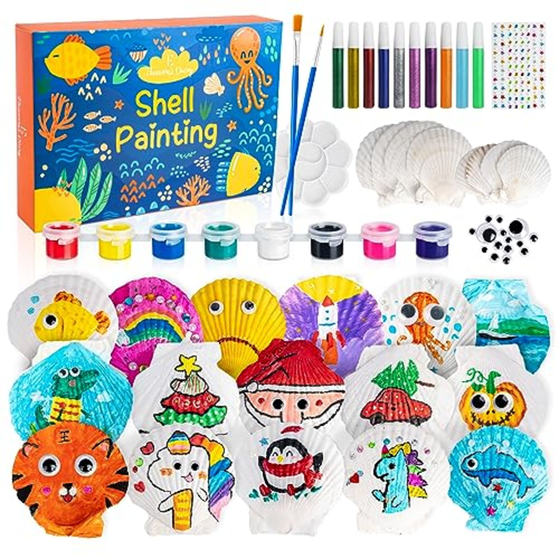 RRP £16.43 Eleanore's Diary Kids Sea Shell Painting Kit