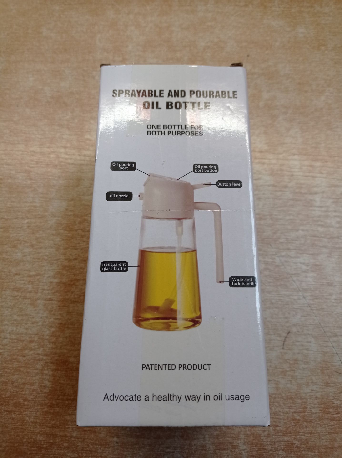 RRP £10.26 Liujiami 600ml 2-in-1 Spray Design Oil Dispenser Bottle - Image 2 of 2