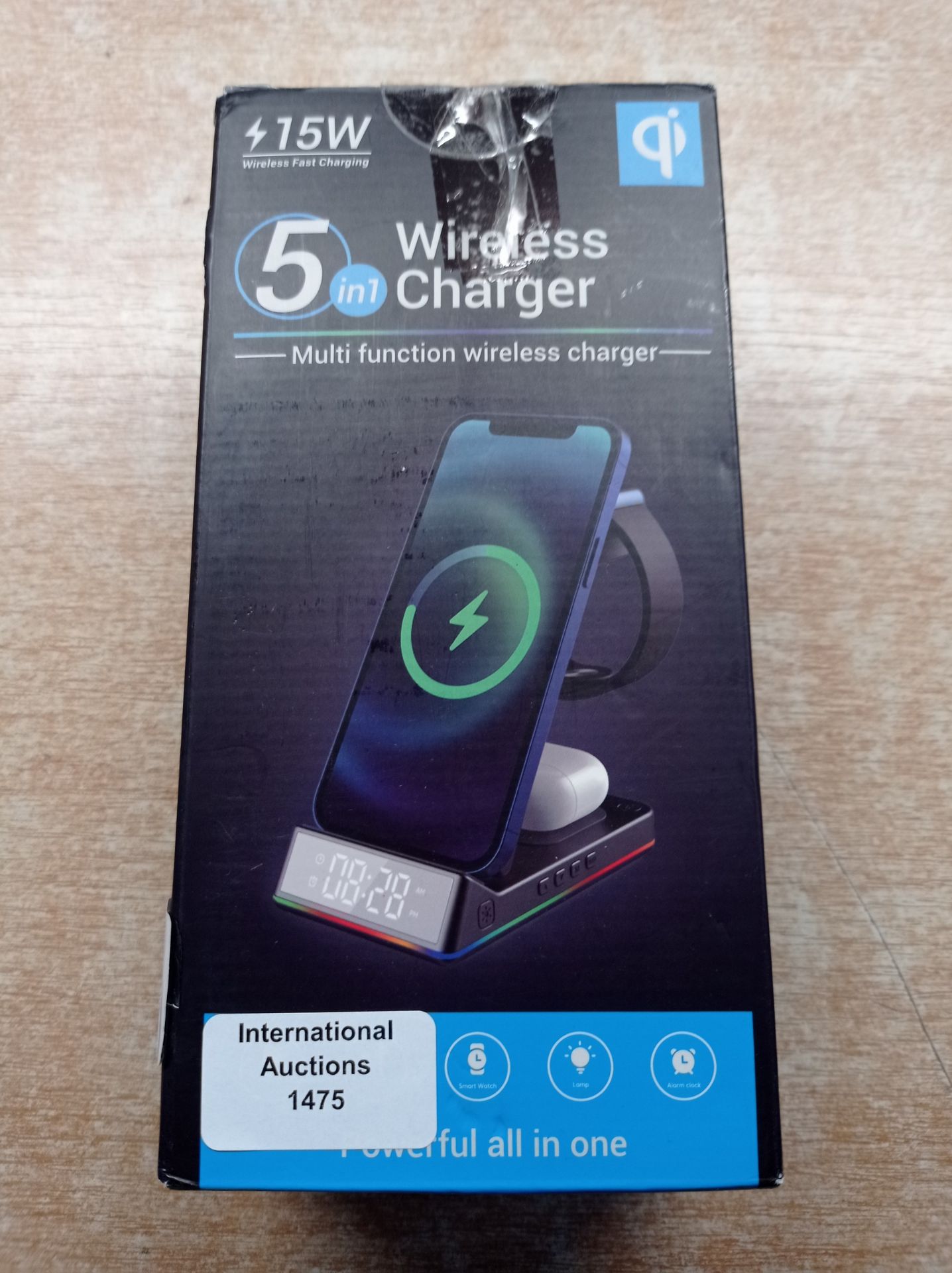 RRP £45.65 PINRUIGE Wireless Charger With Alarm Clock for Samsung and Night Light - Image 2 of 2