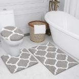 RRP £34.18 McEu Bathroom Mat Sets 3 Piece