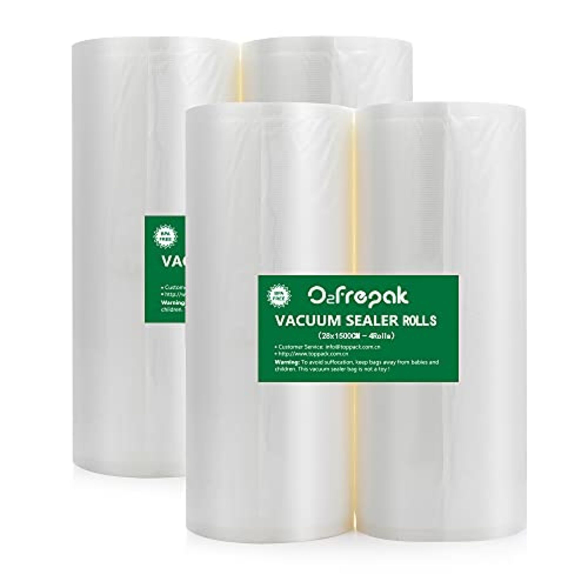 RRP £41.97 BRAND NEW STOCK O2frepak 4Pack 28x1500cm Food Vacuum Sealer Bags Rolls for Food