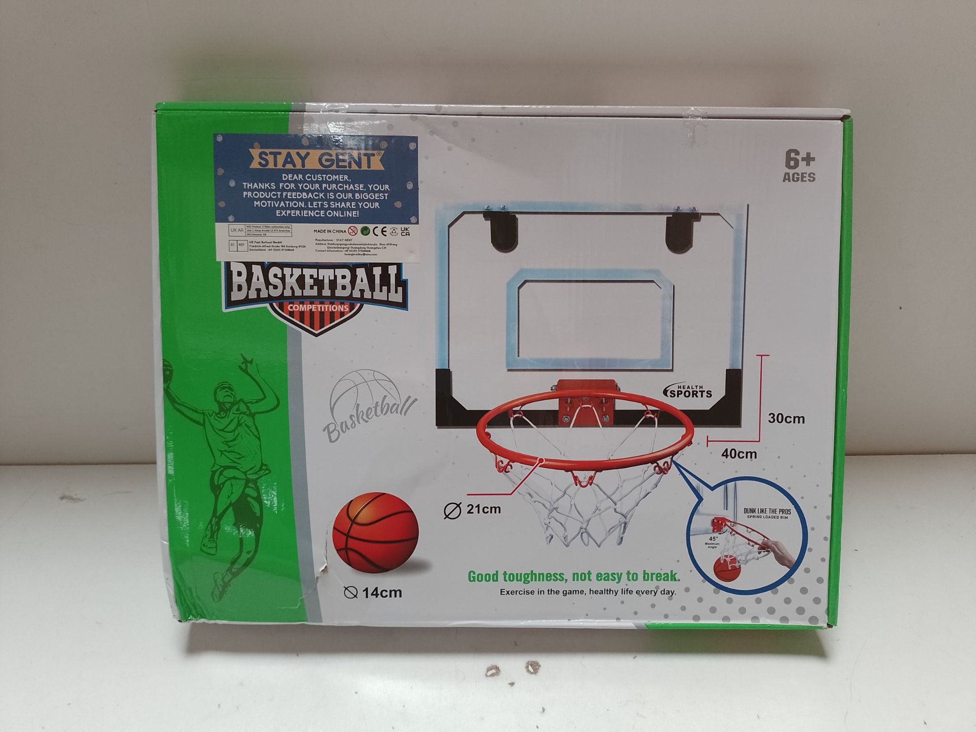 RRP £32.06 STAY GENT Mini Basketball Hoop for Kids and Adults - Image 2 of 2