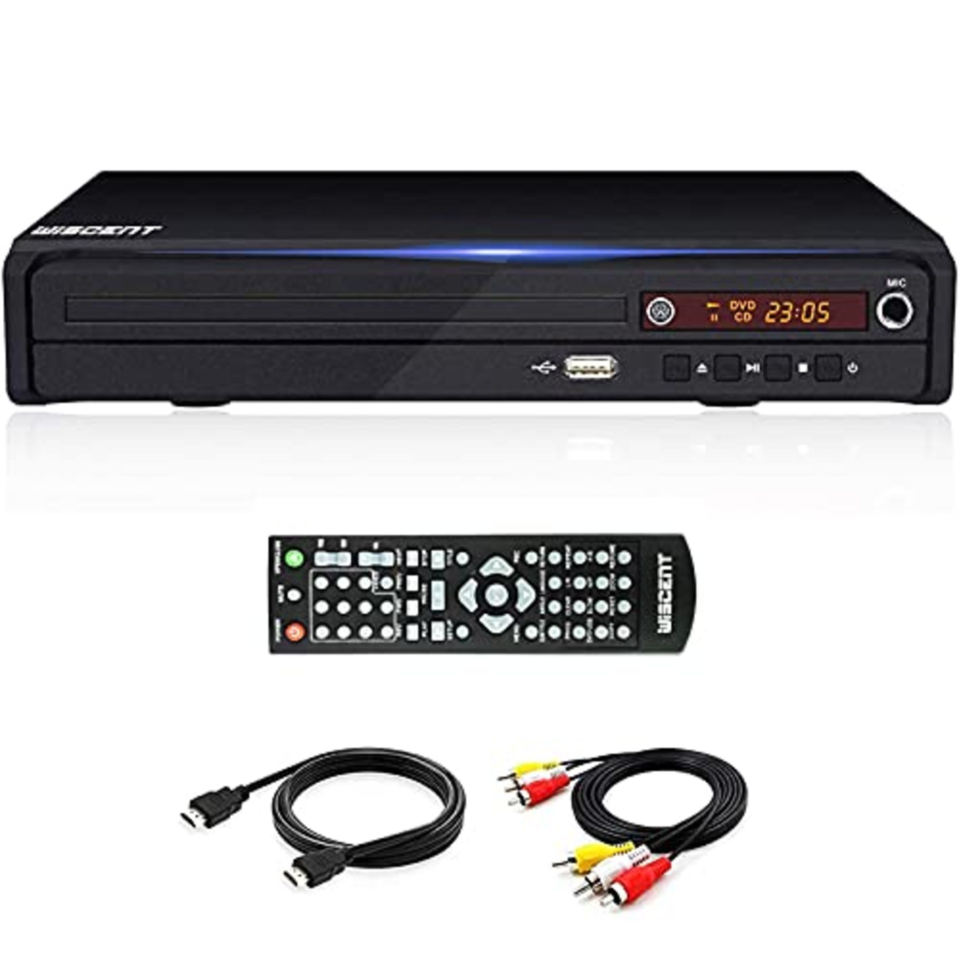 RRP £36.98 WISCENT DVD Player for Smart TV Support 1080P Full HD with HDMI Output