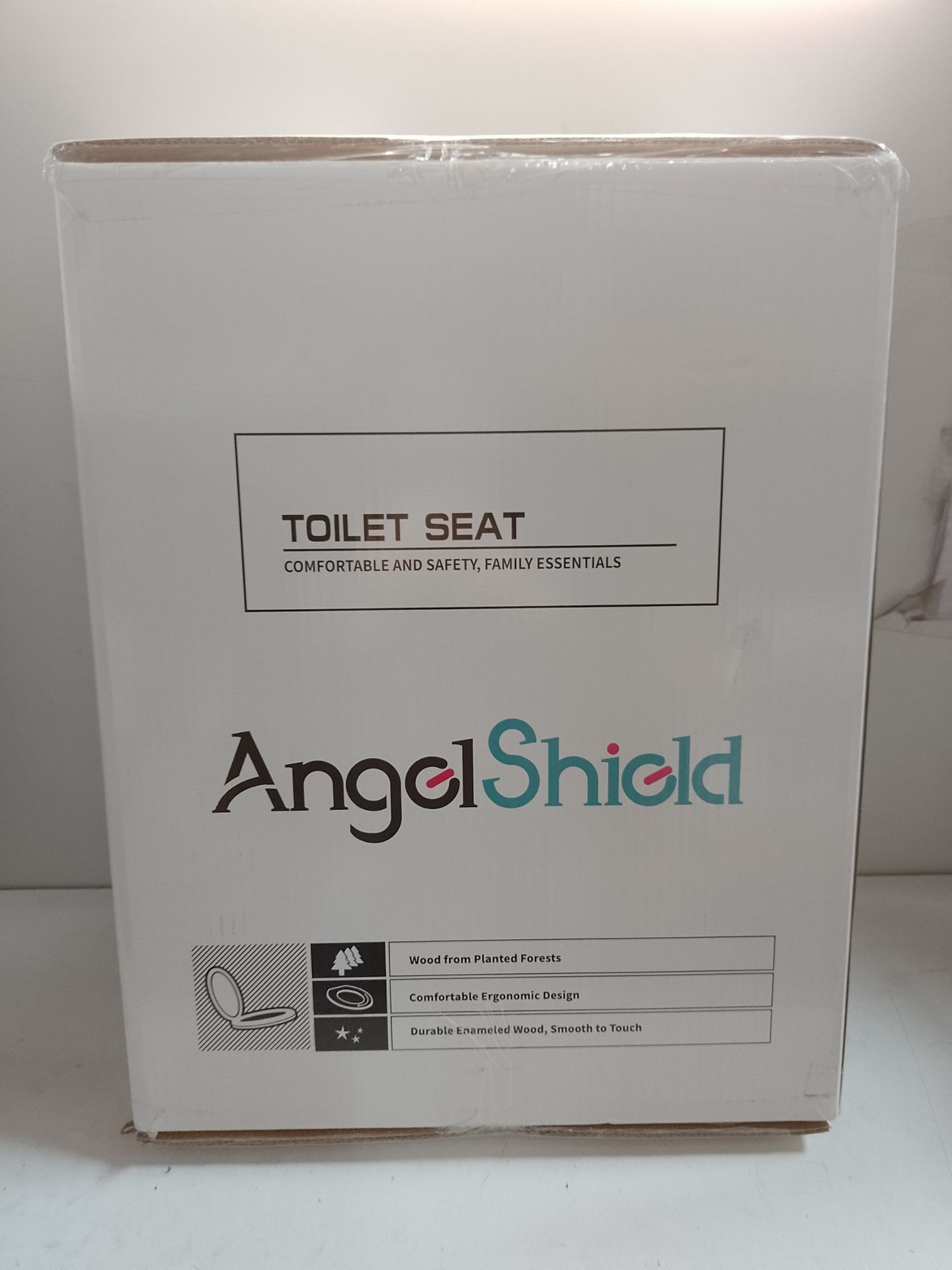 RRP £39.26 Angel Shield Antibacterial Wooden Soft Close Toilet - Image 2 of 2