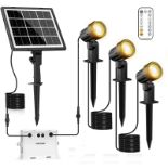 RRP £28.52 MEIKEE 3 in 1 Solar Spot Lights Outdoor Garden Color