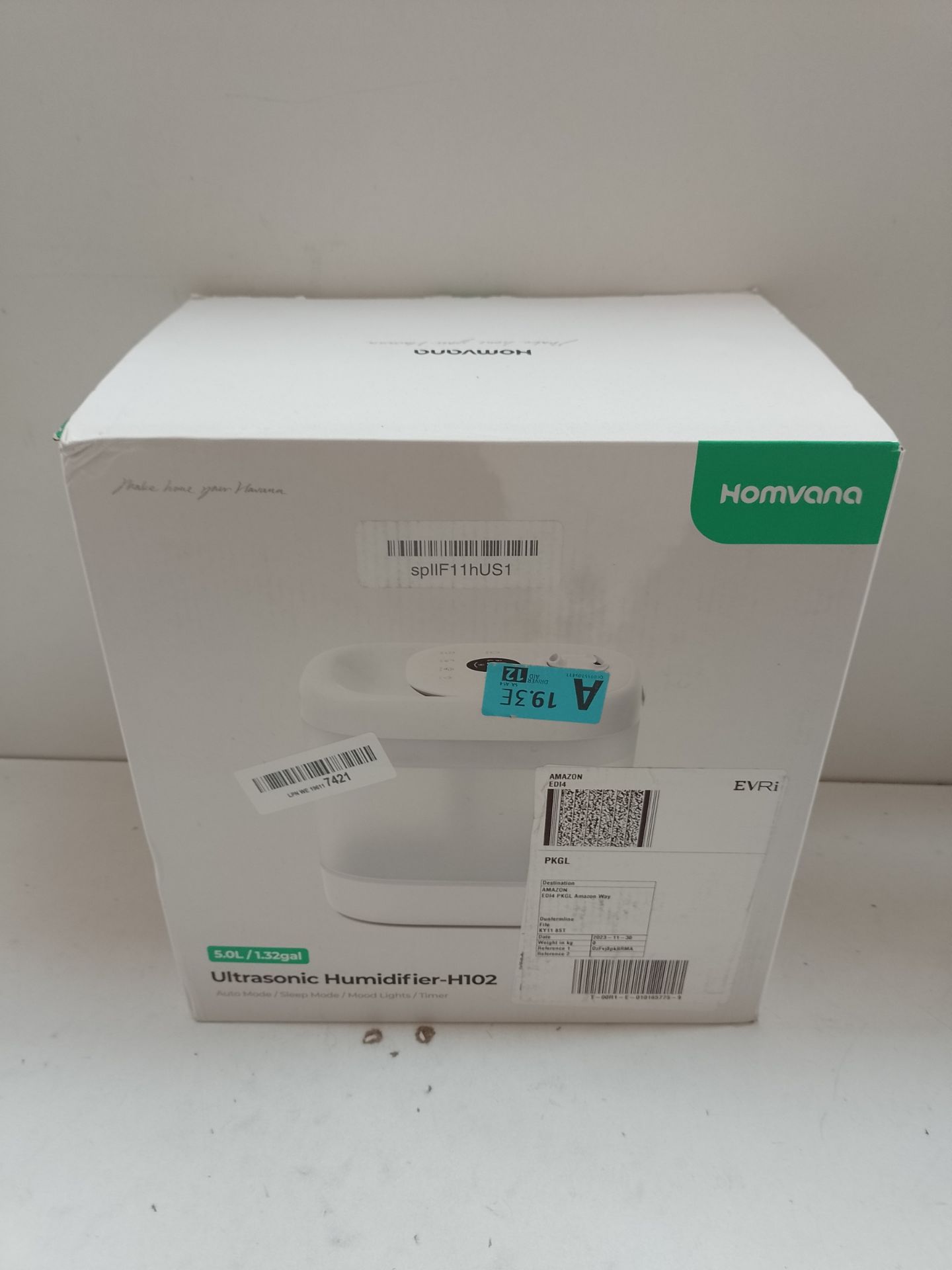 RRP £47.89 Homvana 5L Cool Mist Humidifiers - Image 2 of 2