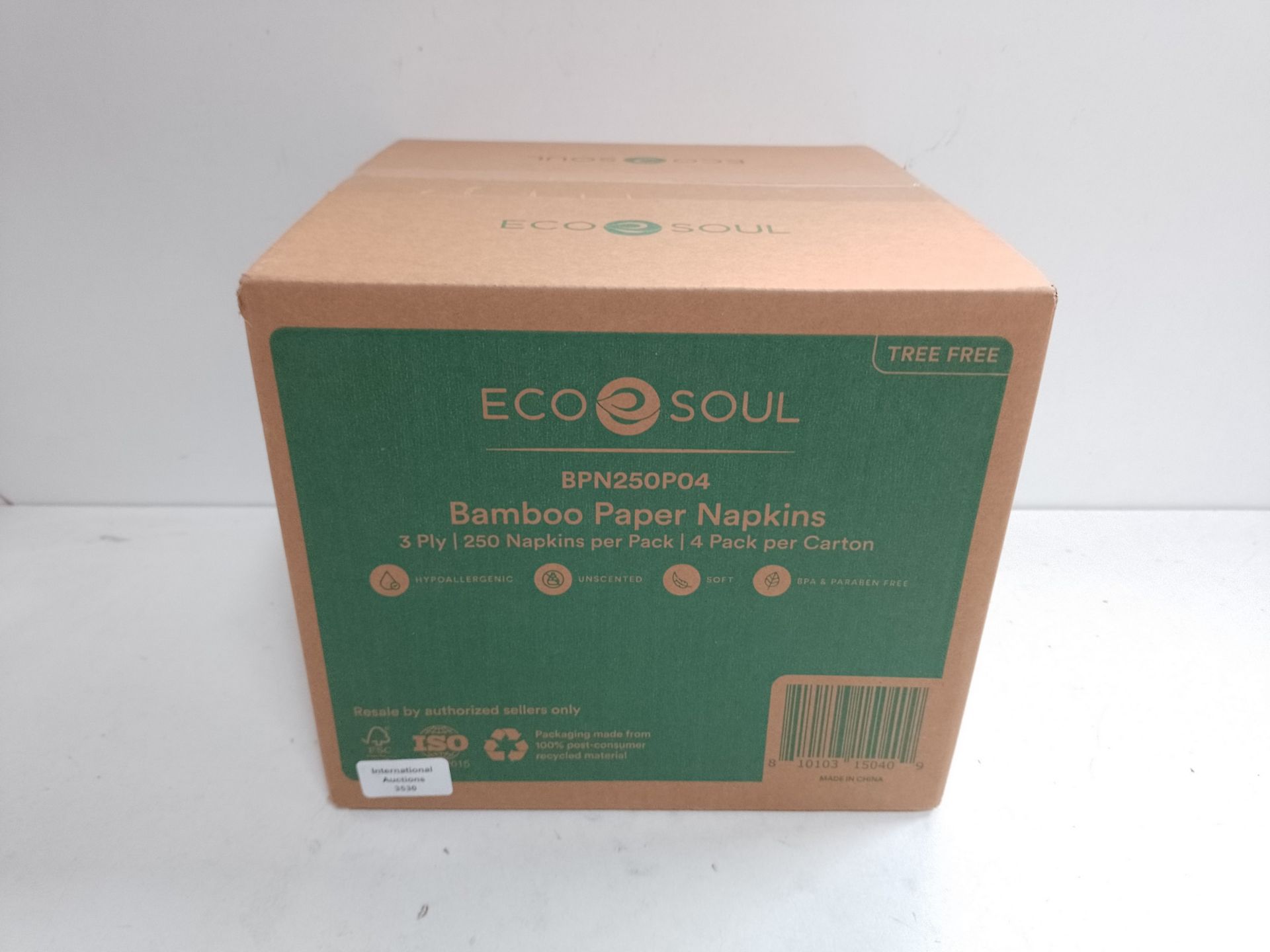 RRP £27.39 ECO SOUL 100% Bamboo Premium 3 Ply Paper Napkin 1000 - Image 2 of 2