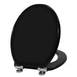 RRP £44.65 Angel Shield Wooden Toilet Seat with Adjustable Soft