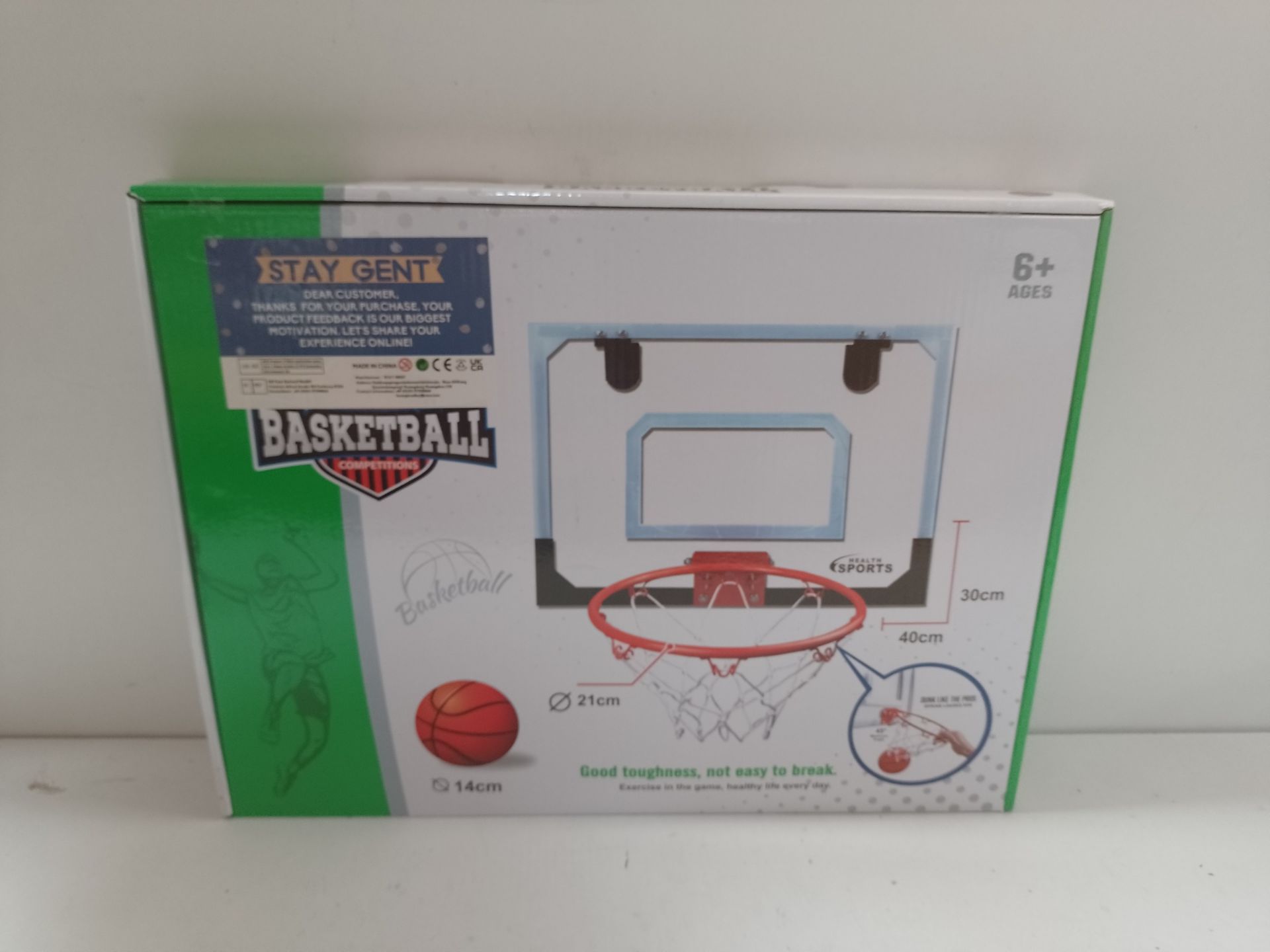 RRP £32.06 STAY GENT Mini Basketball Hoop for Kids and Adults - Image 2 of 2