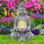 RRP £42.22 Goodeco Meditating Buddha Ornament with Solar Light