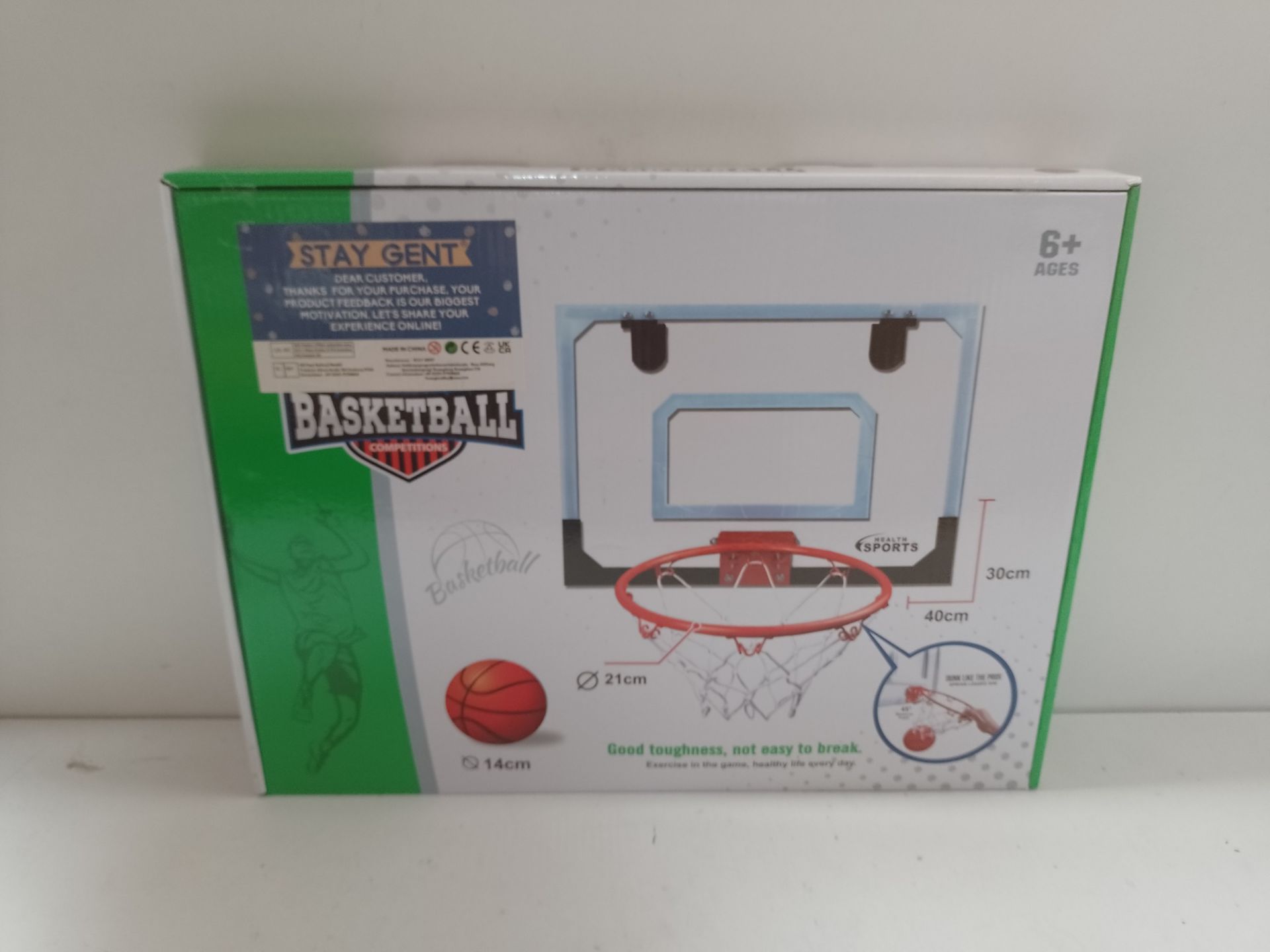 RRP £32.06 STAY GENT Mini Basketball Hoop for Kids and Adults - Image 2 of 2