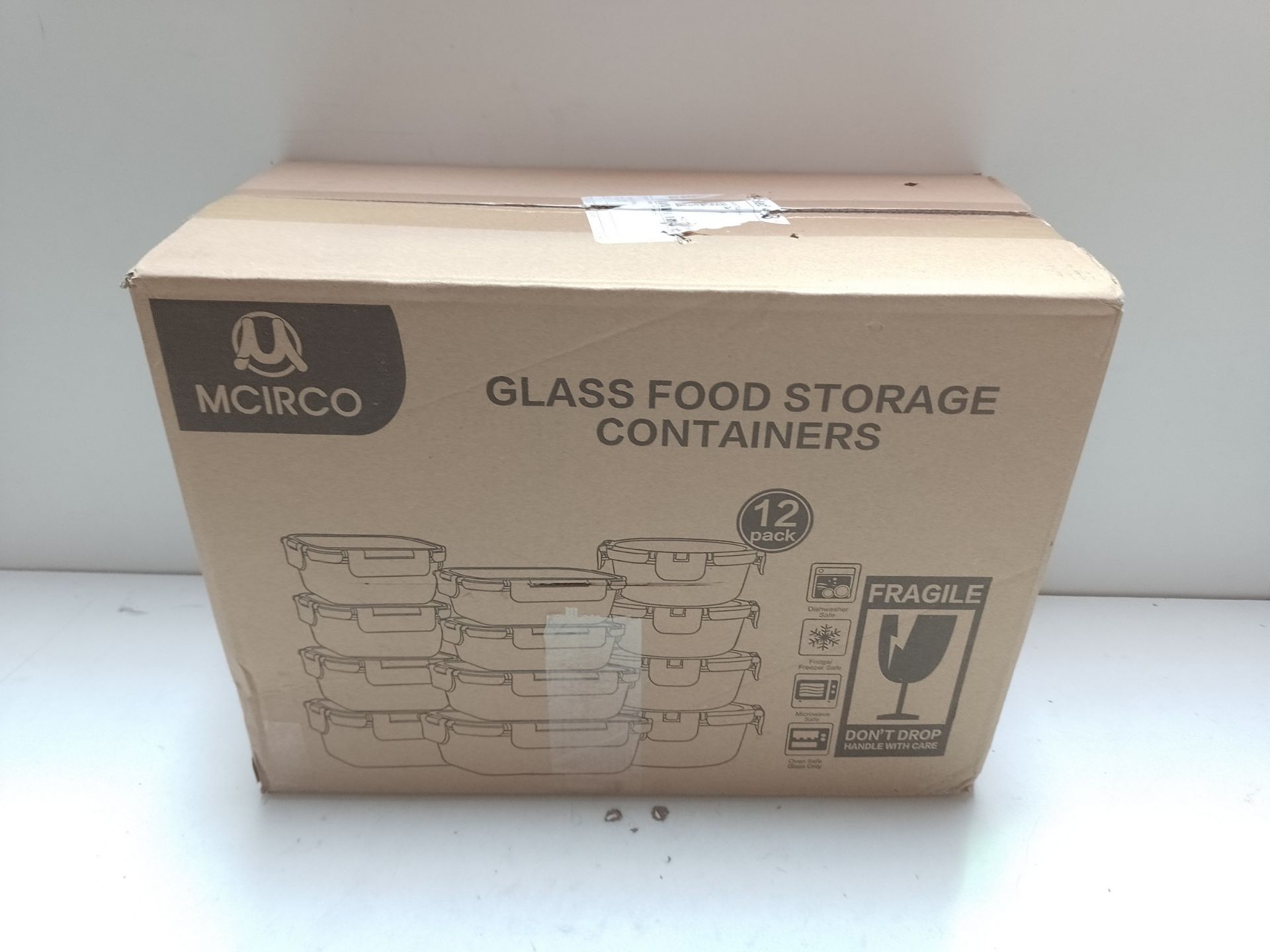 RRP £38.32 MCIRCO Glass Food Storage Containers 24 Pieces [12 - Image 2 of 2