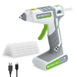 RRP £37.65 WORKPRO Cordless Glue Gun 7.2V with 20pcs Glue Sticks