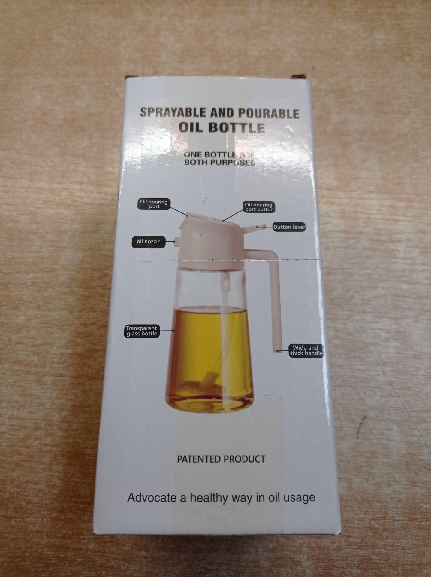 RRP £10.26 Liujiami 600ml 2-in-1 Spray Design Oil Dispenser Bottle - Image 2 of 2