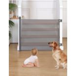 RRP £49.07 COMOMY 0-180cm Auto-lock Retractable Baby Gates for Dogs