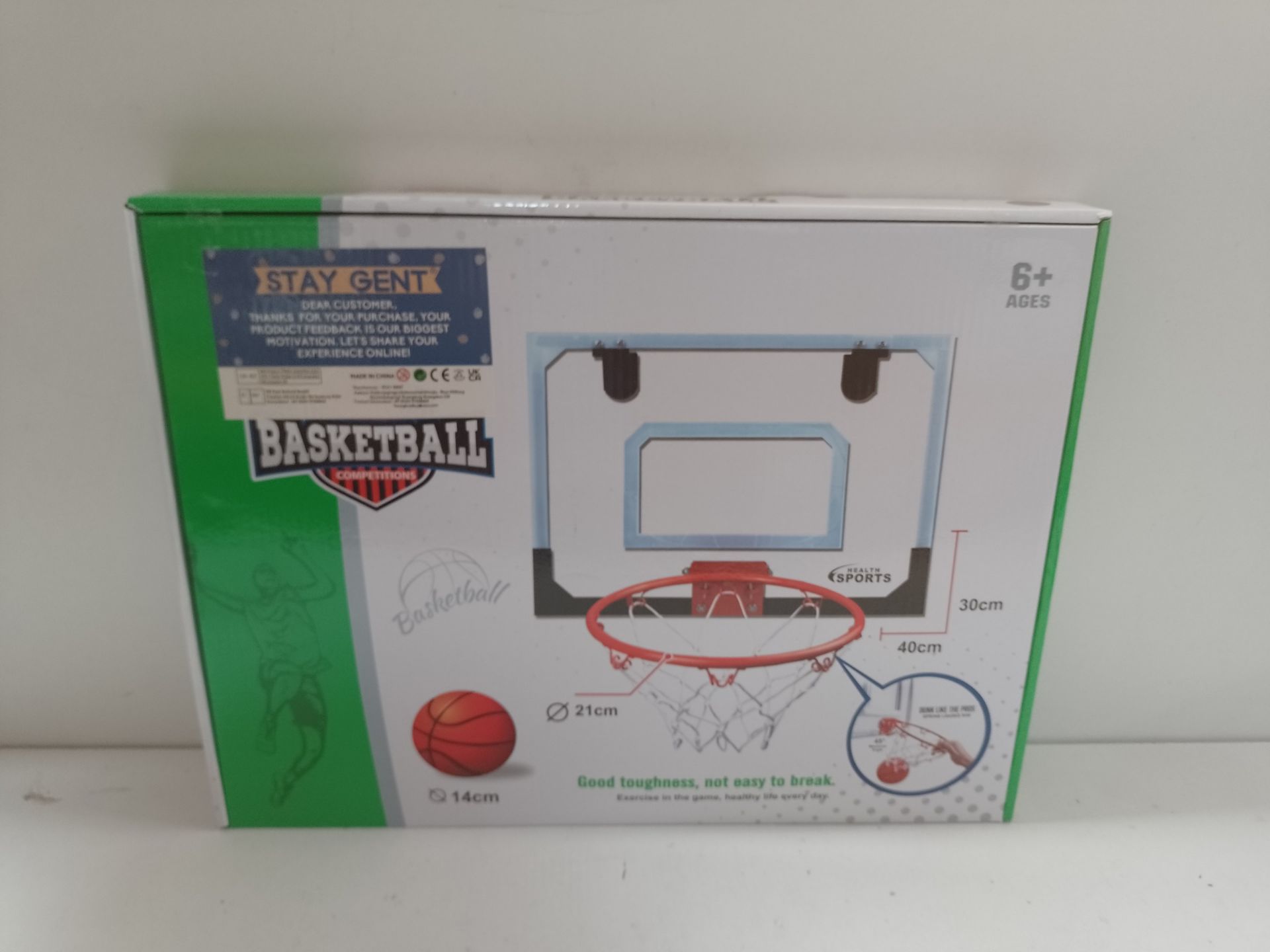 RRP £32.06 STAY GENT Mini Basketball Hoop for Kids and Adults - Image 2 of 2