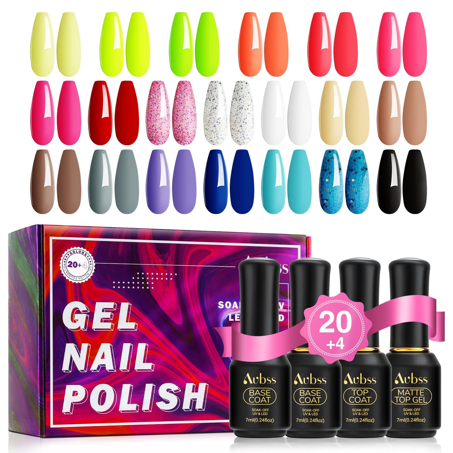 RRP £17.19 BRAND NEW STOCK AUBSS Gel Nail Polish Set