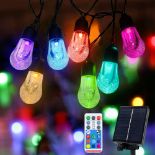 RRP £18.25 ELINKUME 16FT/20 LED Waterproof Solar String Lights - G40 Bulbs