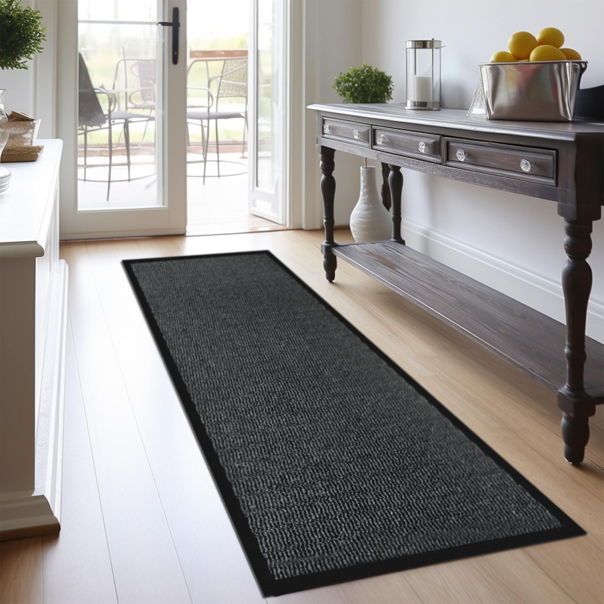 RRP £25.67 Homatz Hallway Runner Rug Grey 60x120cm Heavy Duty