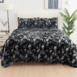 RRP £41.09 HOMFINE Shaggy Fluffy Throw Blanket Set