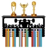 RRP £26.25 CREATCABIN Beast Mode Medal Holder Trophy Shelf Medal