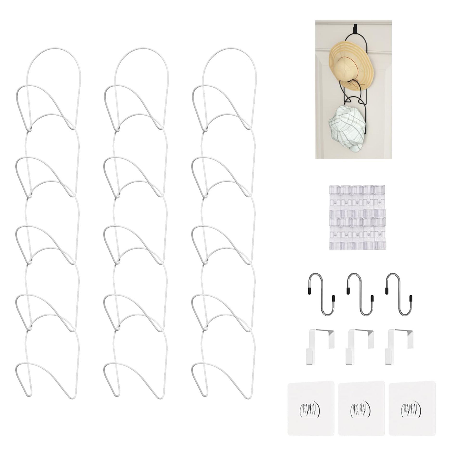 RRP £20.54 LINFIDITE Hat Rack Hanger Holder Organizer 15 Pack