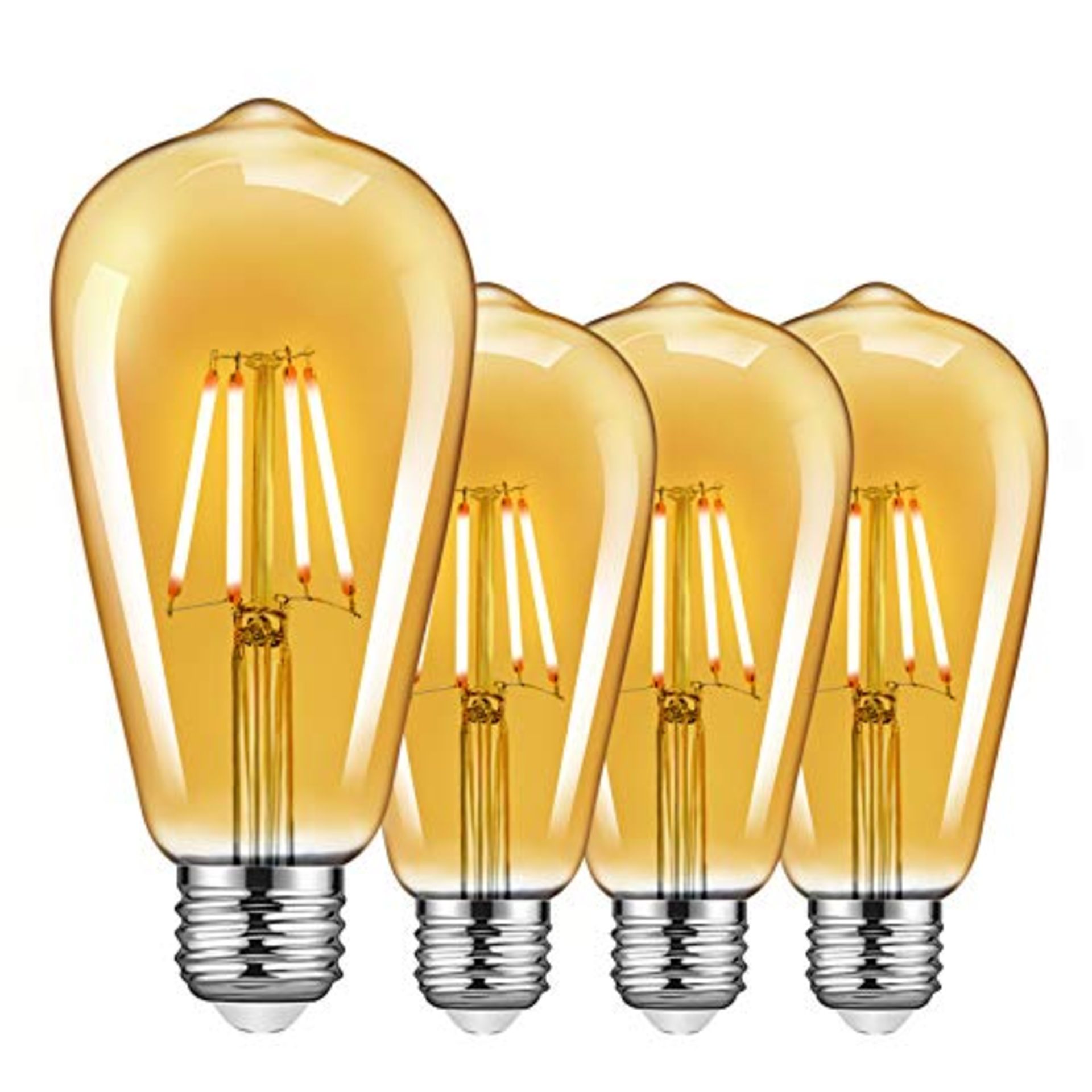 RRP £15.97 TopLeder E27 Edison Light Bulbs 4 Pack