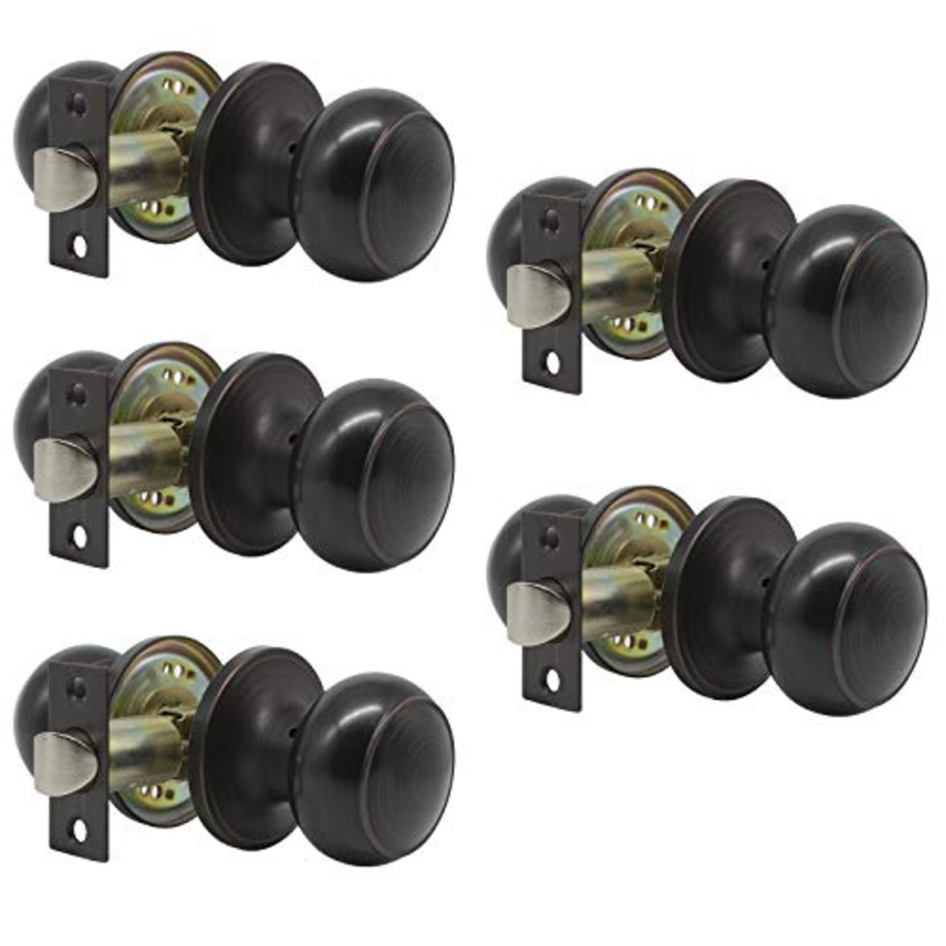 RRP £51.28 PinLin 5 Pack Passage Door Knobs with Latch