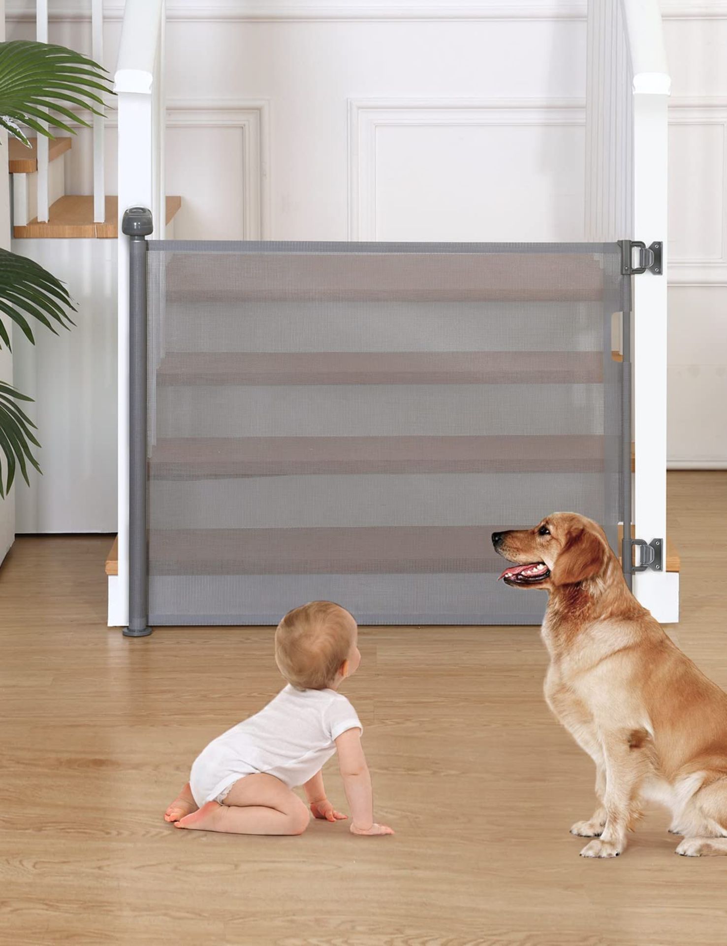 RRP £49.07 COMOMY 0-180cm Auto-lock Retractable Baby Gates for Dogs