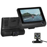 RRP £27.39 3 Channel Dash Cam 4 Inches TFT LCD Car DVR