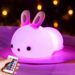 RRP £14.54 One Fire Bunny Night Light Kids 16 Colors Remote Kids Night Light Bedroom