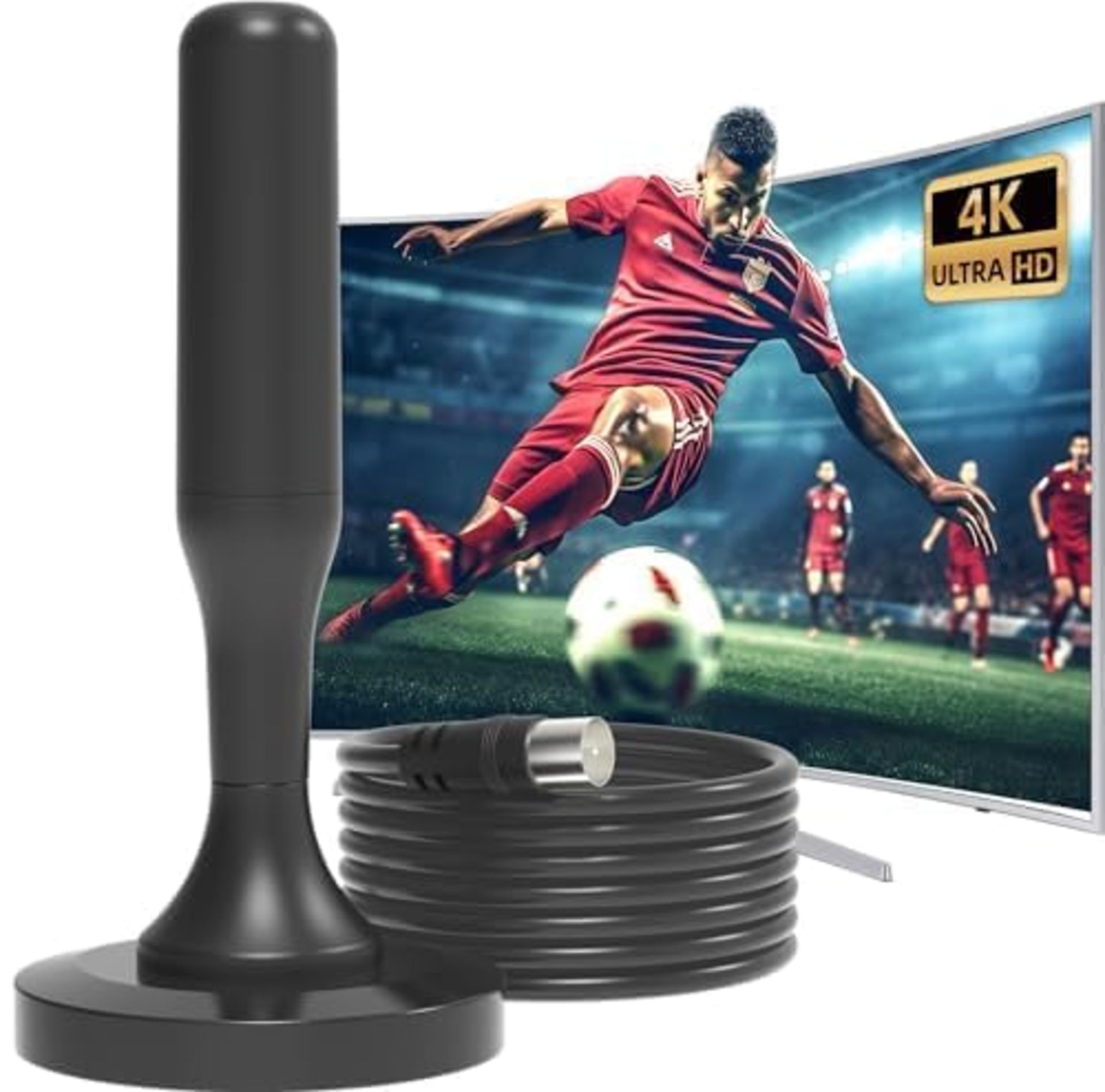 RRP £19.52 Indoor TV Aerial - Freeview Digital TV Aerial Indoor - 250+ Miles Range